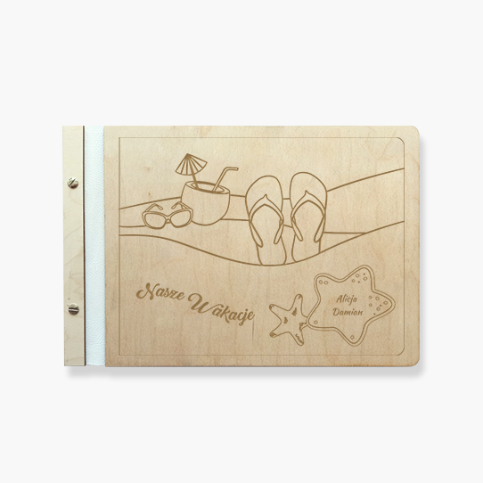 Дървен албум Нашите празници, 34x23 cm