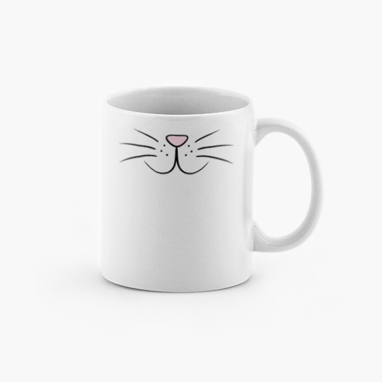 Чаша, с котешки мустаци