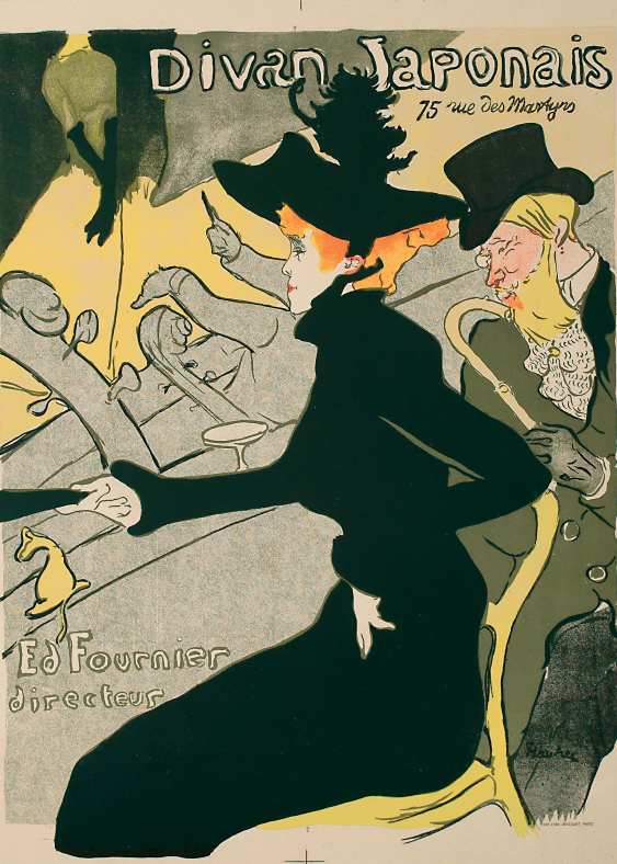 Плакат, H. Toulouse-Lautrec "Японски диван 75 rue des Martyrs Ed Fournier режисьор", 21x30