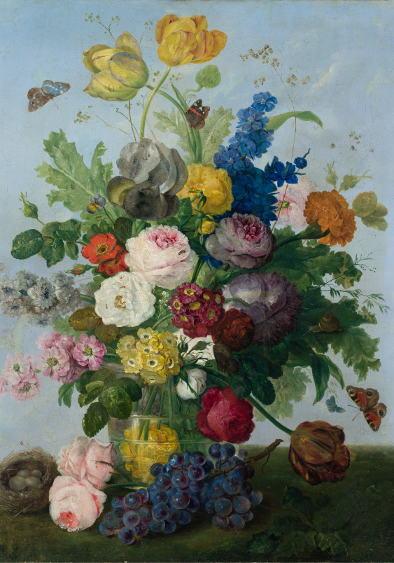 Плакат, С. Вегмайр „Букет цветя и гнездо“, 21x30