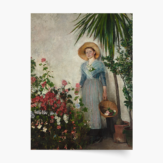 Плакат, О. Бознанска „В оранжерията“, 30x40