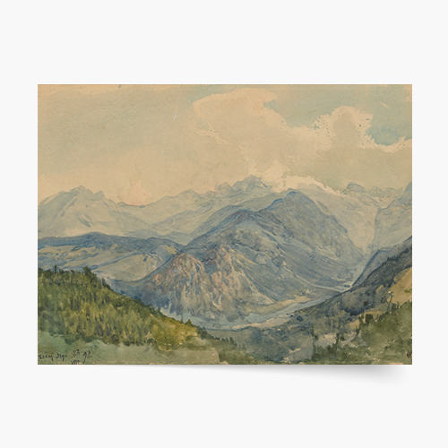 Плакат, В. Герсон „Гледка от Геся Шия в Татрите“, 40x30