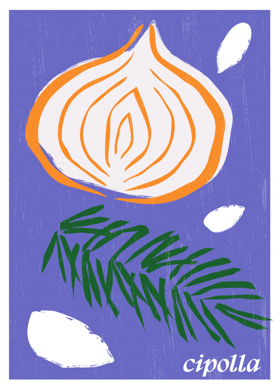 Плакат, Италианска кухня - Чипола, 21x30