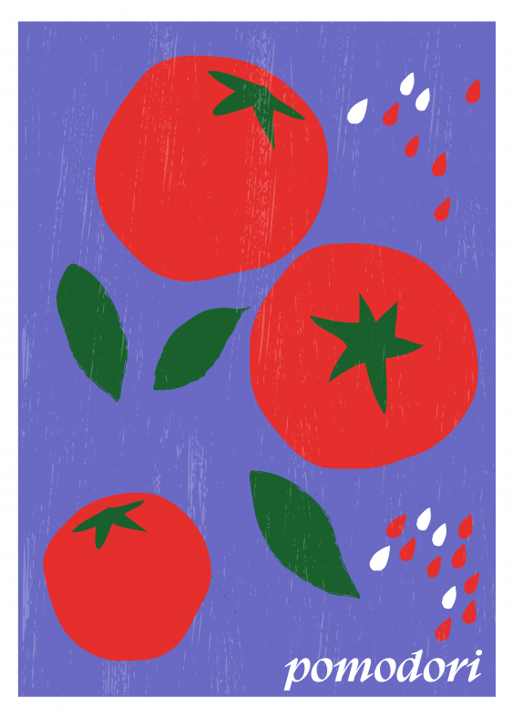 Плакат, Италианска кухня - Помодори, 21x30