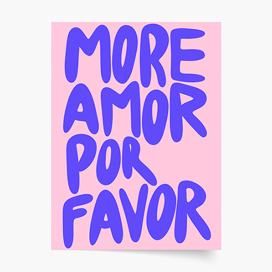 Плакат, Типографски: More Love Please, 60x80