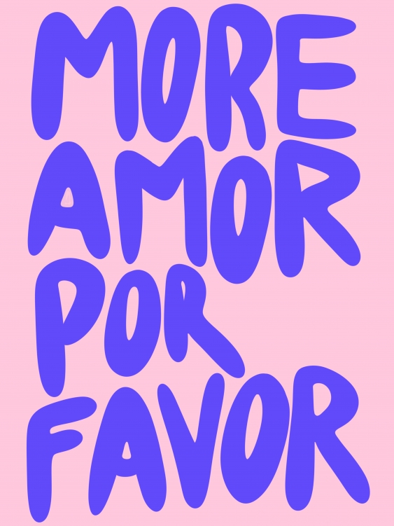 Плакат, Типографски: More Love Please, 30x40
