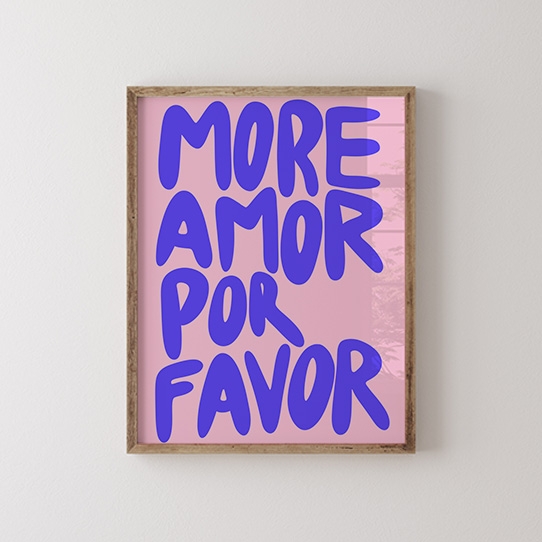 Плакат, Типографски: More Love Please, 30x40