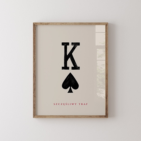 Плакат, Типографски: K Чувствам се късметлия, 30x40