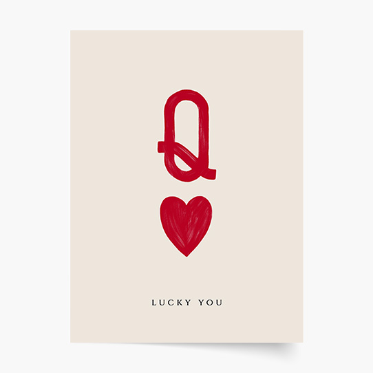 Плакат, Типография: Q Lucky You, 60x80