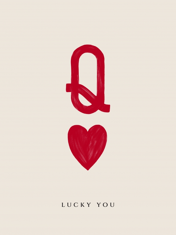 Плакат, Типография: Q Lucky You, 30x40