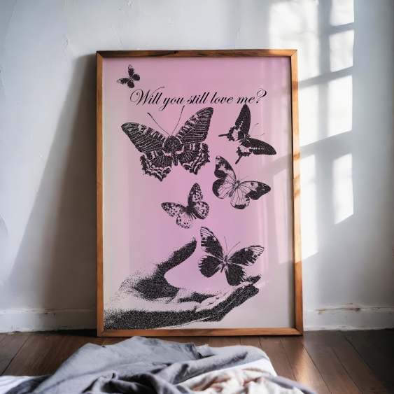 Плакат, Винтидж: Обичай ме, 30x40