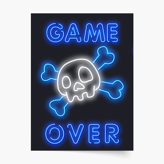 Плакат, Игри: Край на играта Череп, 21x30
