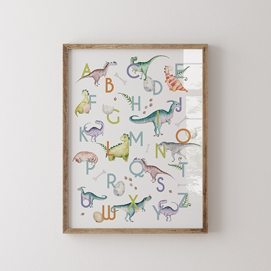 Плакат, Азбука на динозаврите, 21x30