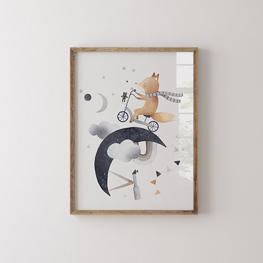 Плакат, Нощ: Лисица, 21x30