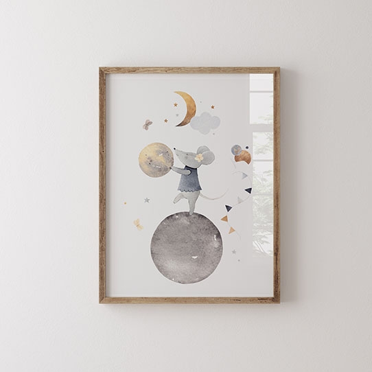 Плакат, Нощ: Мишка 2, 21x30