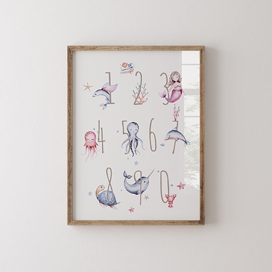 Плакат, Числа: Момиче от океана, 21x30