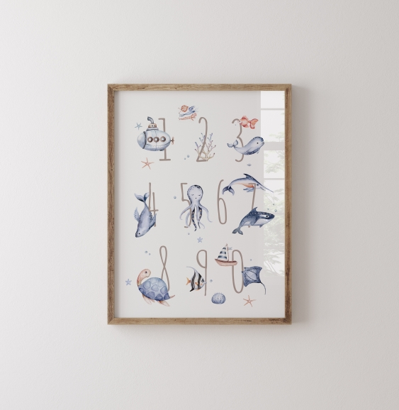 Плакат, Числа: Момче от океана, 21x30