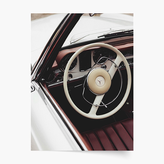 Плакат, Автомобили: Интериор на Mercedes, 21x30
