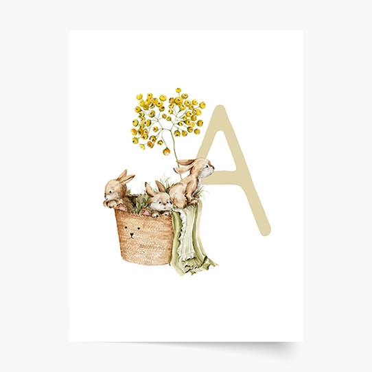 Плакат, Азбука - А: Горски животни, 21x30