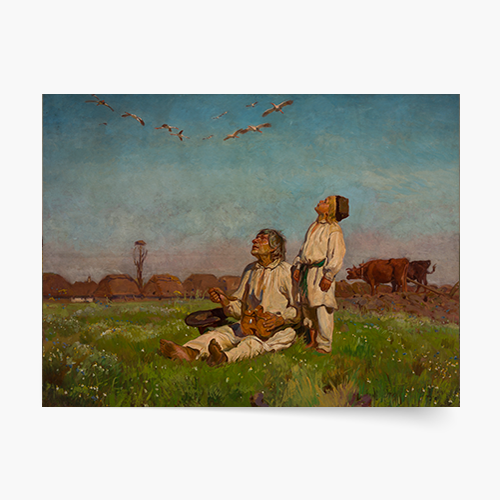 Плакат, Йозеф Хелмонски „Щъркели“, 40x30