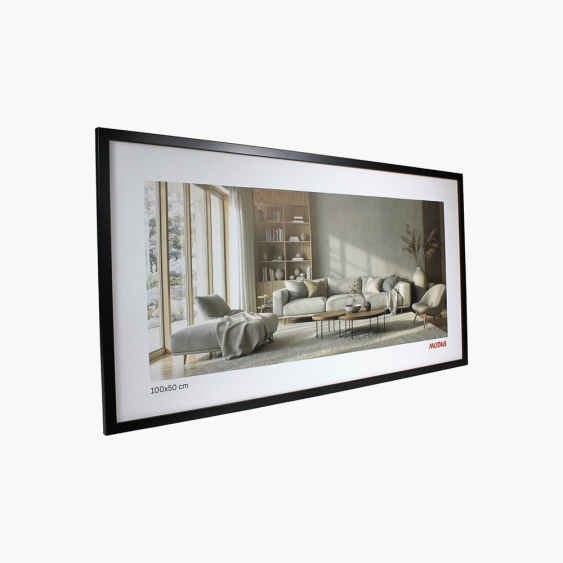 Рамка за снимка панорамна 100x50 черна, 100x50 cm