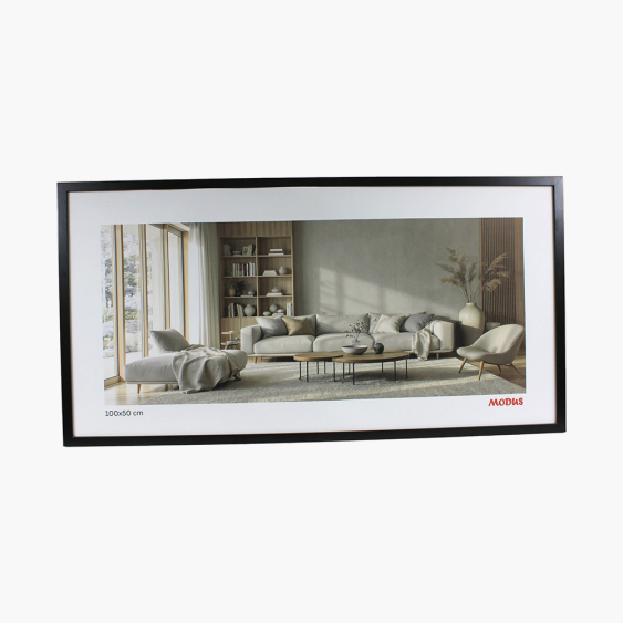 Рамка за снимка панорамна 100x50 черна, 100x50 cm