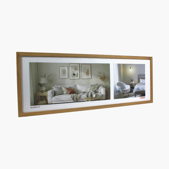 Рамка за снимка панорамна дъбова 30x90, 30x90 cm