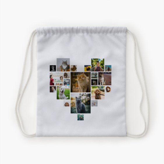 Раница-чувал, 30x38, Сърце