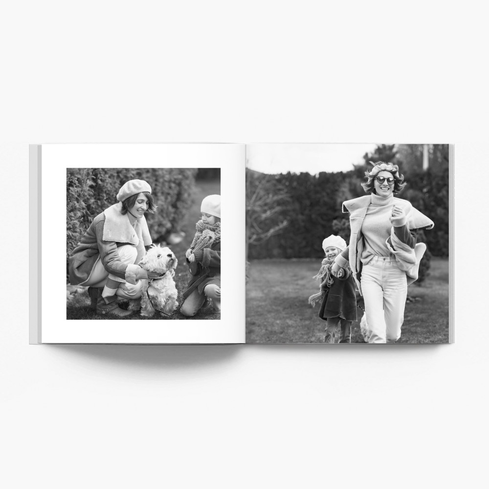 Семеен черно-бял филм Instabook, мини фотоалбум, 15x15 cm