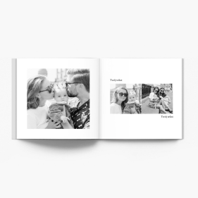 Семеен черно-бял филм Instabook, мини фотоалбум, 15x15 cm