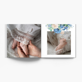 Колекция „Сини цветя“ - instabook Instabook, мини фотоалбум, 15x15 cm