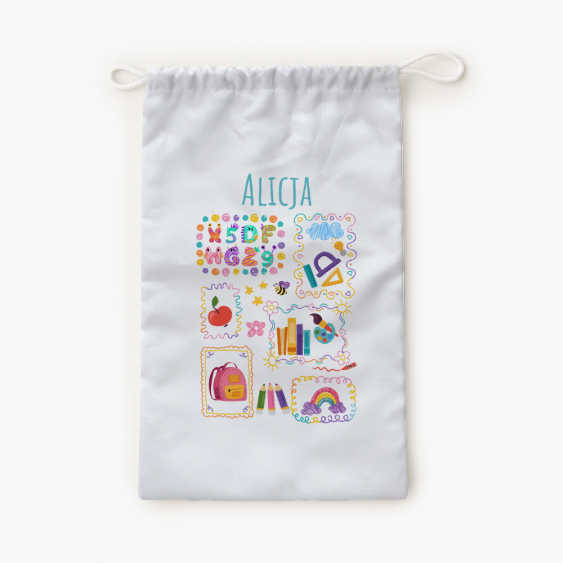 Торба за пантофи, 30x45, Училище