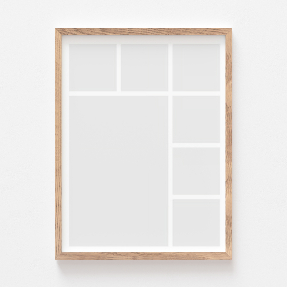 Плакат, Вашият плакат, 7 елемента с дъбова рамка, 21x30