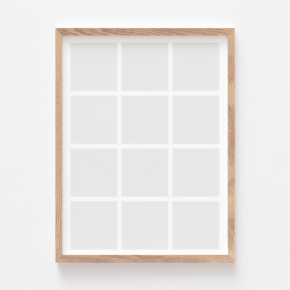Плакат, Вашият плакат, 12 части с дъбова рамка, 21x30