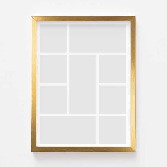 Плакат, Вашият плакат, 9 елемента със златна рамка, 21x30