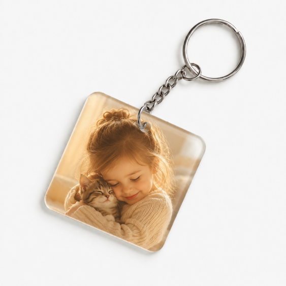 Ключодържател Вашият проект, 6x6 cm